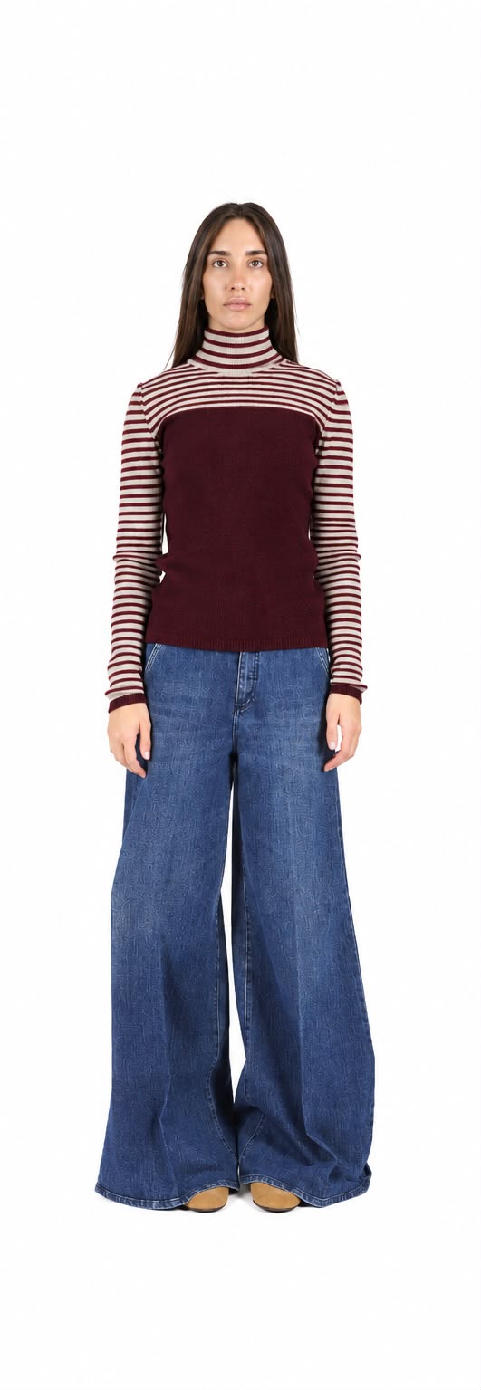 Neck Shirt Bicolor