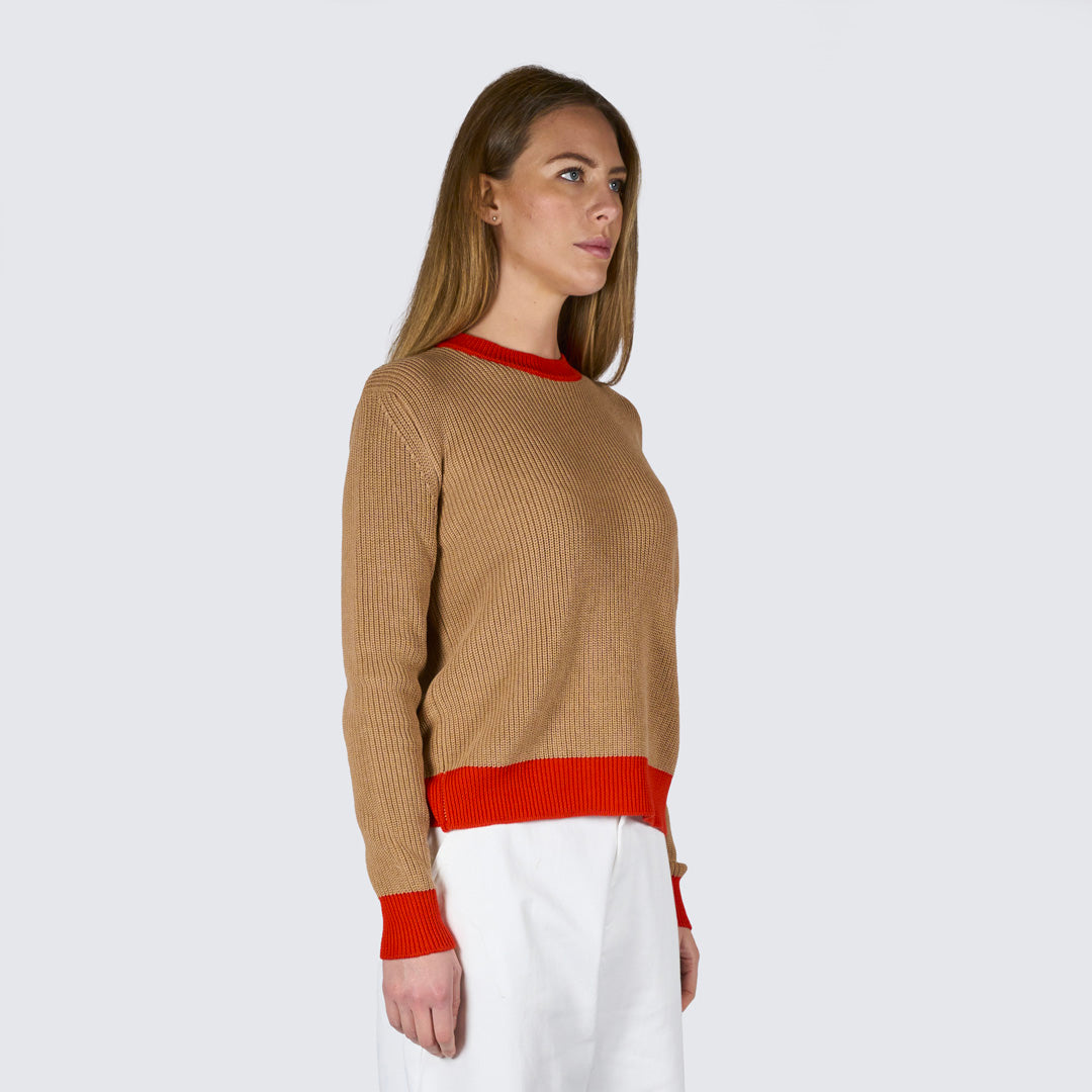 Slit Sweater Bicolor