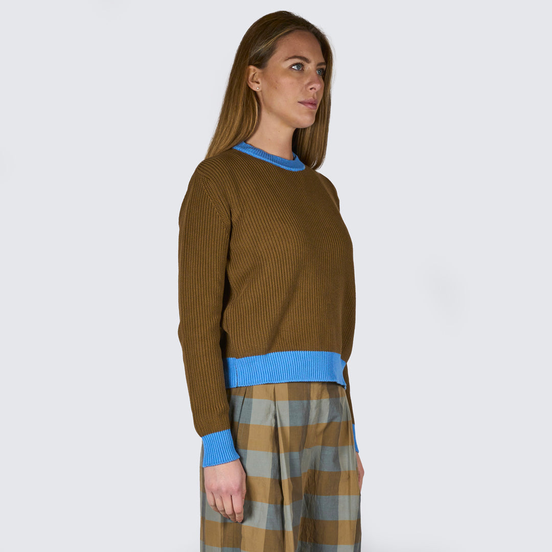 Slit Sweater Bicolor